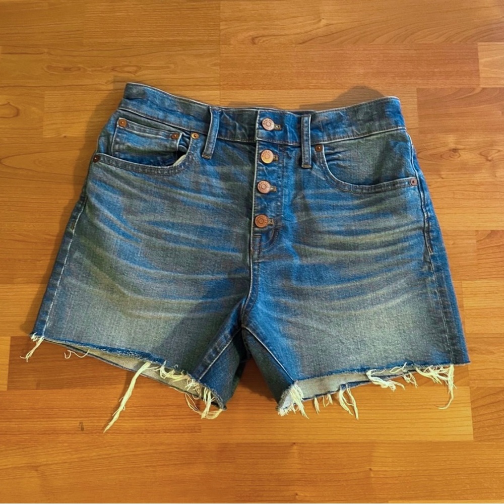 Madewell High Rise Button Shorts